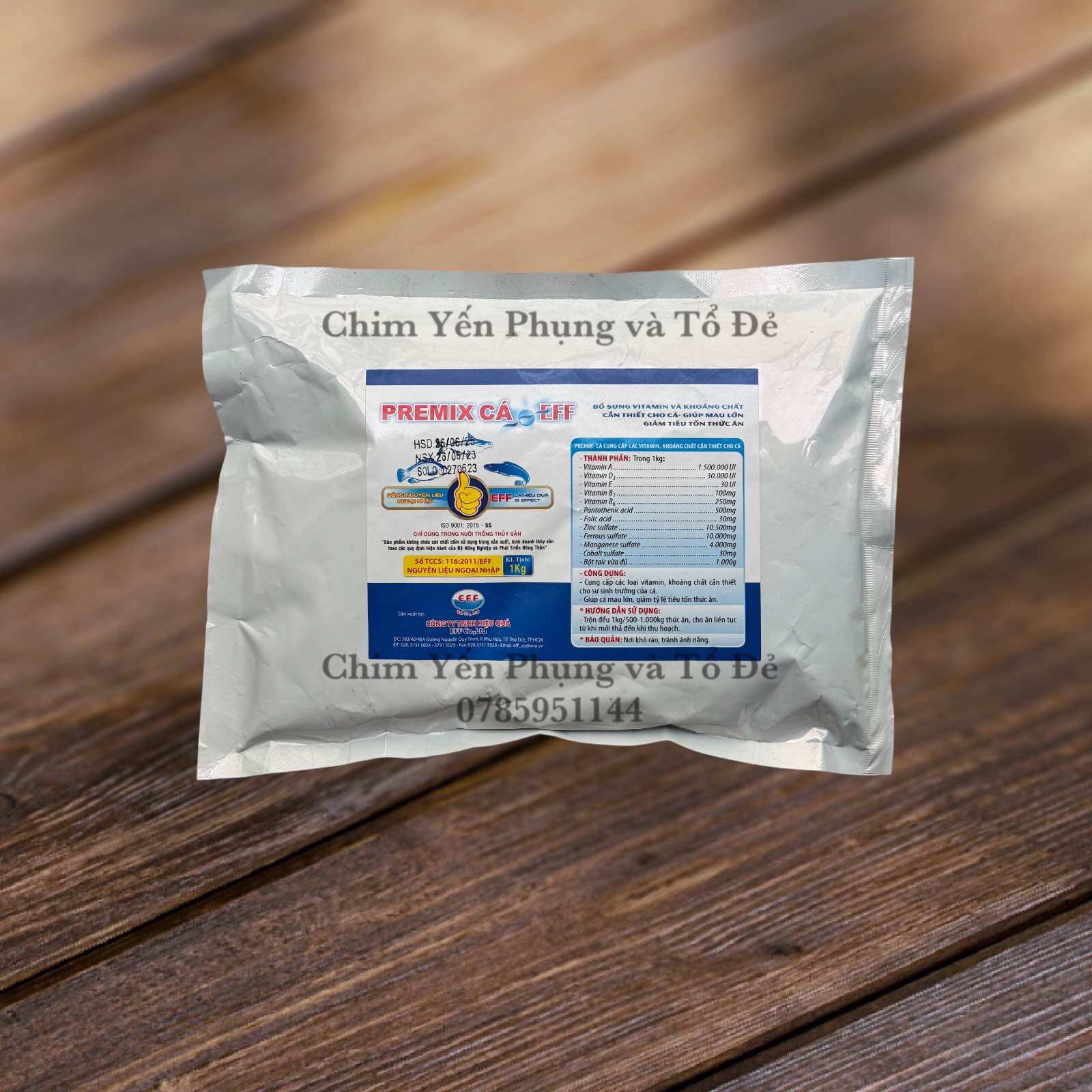 PREMIX CÁ - EFF BỔ SUNG VITAMIN, KHOÁNG CHẤT CẦN THIẾT CHO CÁ, MAU LỚN GIẢM TIÊU TỐN THỨC ĂN.