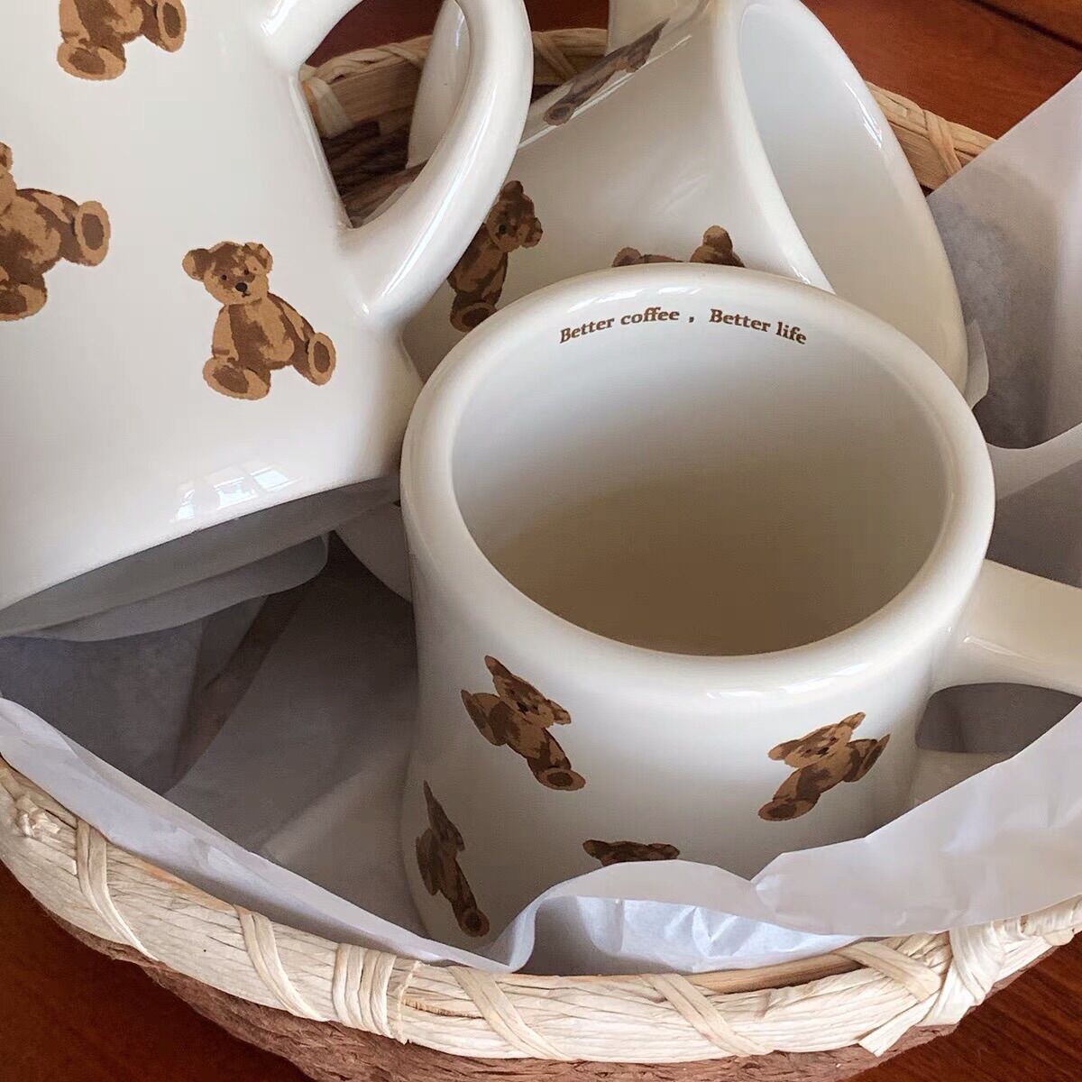 [CỐC DÀY DẶN]Cốc Sứ Gấu Phong Cách HÀN QUỐC