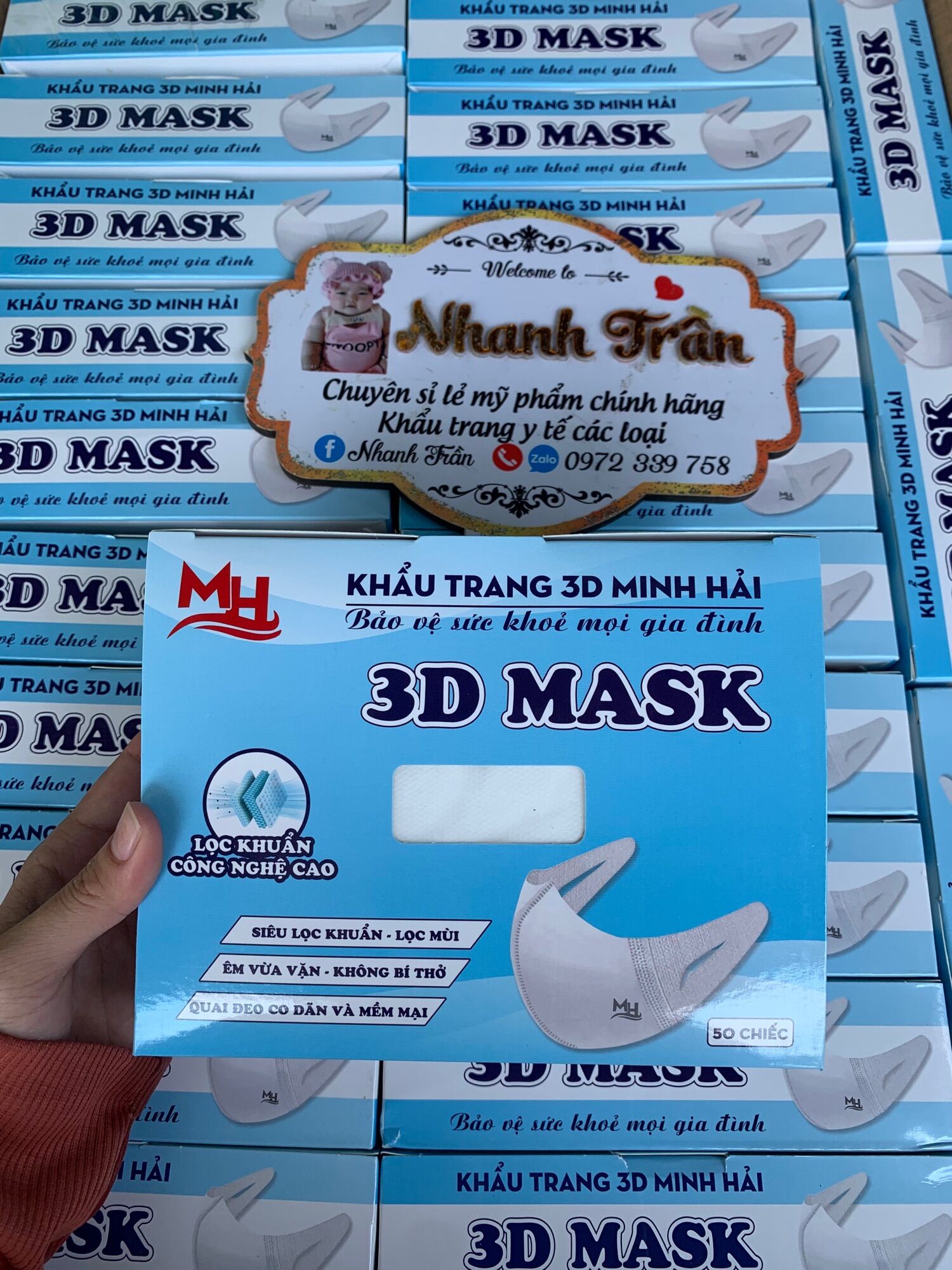 khẩu trang 3D (hộp 50cái)