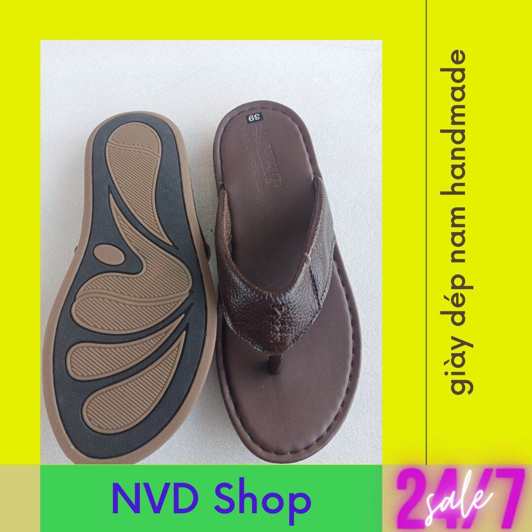 Dép xỏ ngón da bò nam cao cấp handmade [ NVD-16 ]