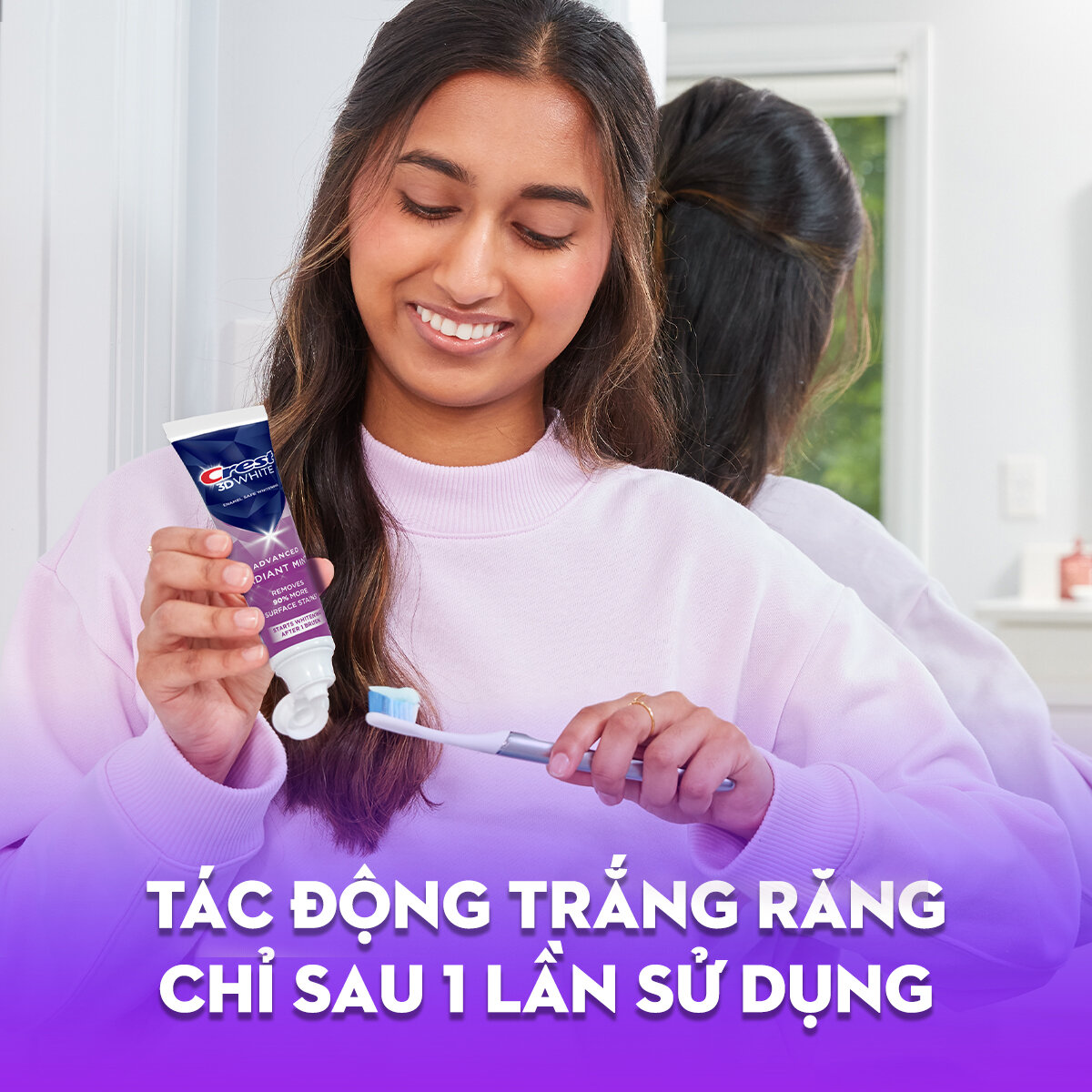 Kem Đánh Răng CREST Nhập Khẩu Mỹ 3D White Radiant Mint/ Advanced Charcoal Tuýp 93G
