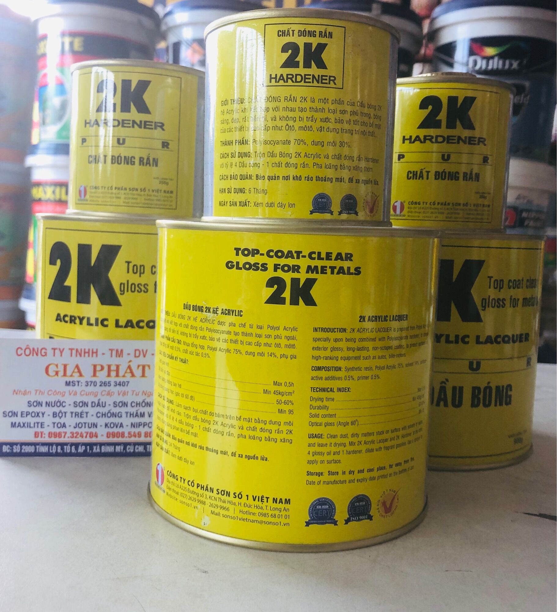 [HCM]DẦU BÓNG 2K Số 1 HỆ ACRYLIC 2 Thành Phần