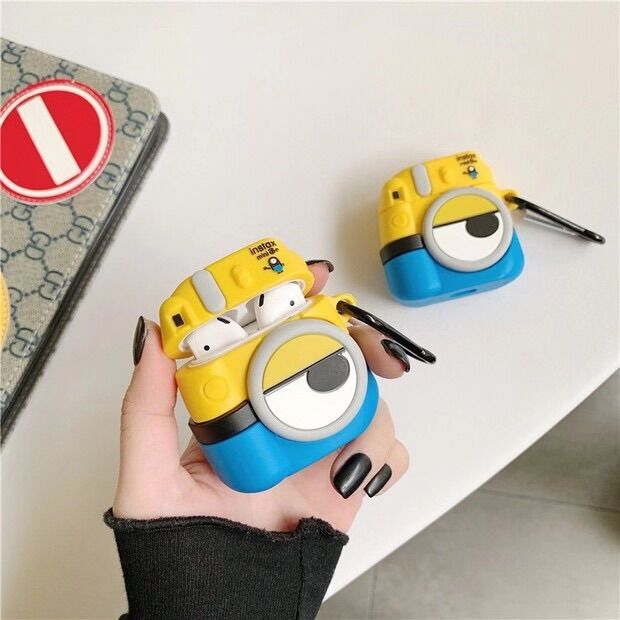 Case Airpods 1/2/pro Hình Máy Ảnh Minions