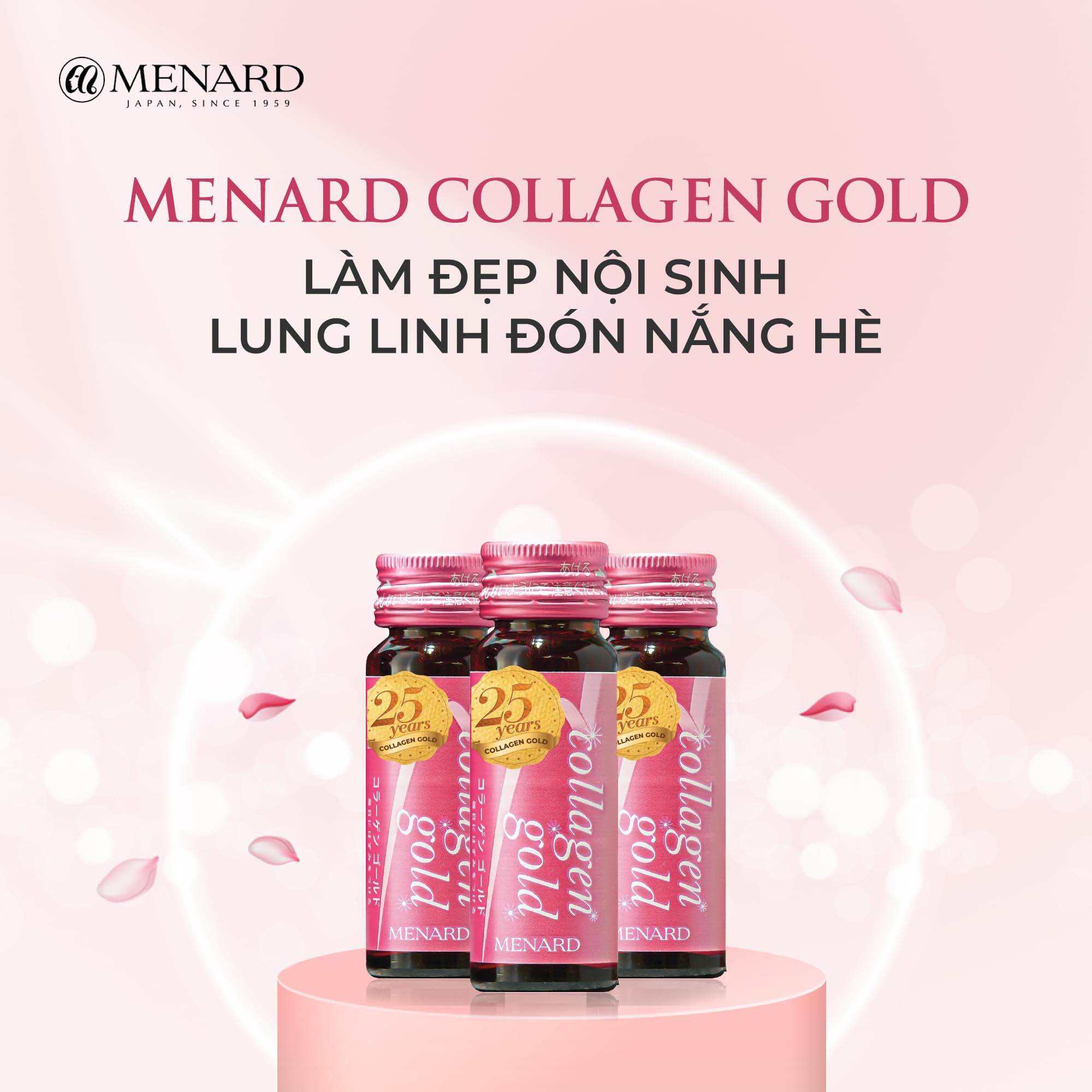 Nước uống đẹp da Collagen Gold Menard Công ty, tem phụ