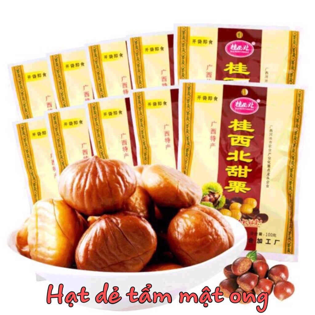 1 gói hạt dẻ tẩm mật ong bùi thơm 100g