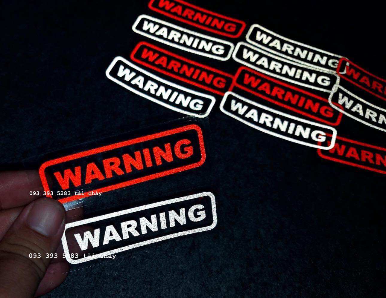 [ 1 MIẾNG ] TEM DECAL WARIN NG NỀN VÀNG DÀI 7 CM DÁN TRANG TRÍ XE