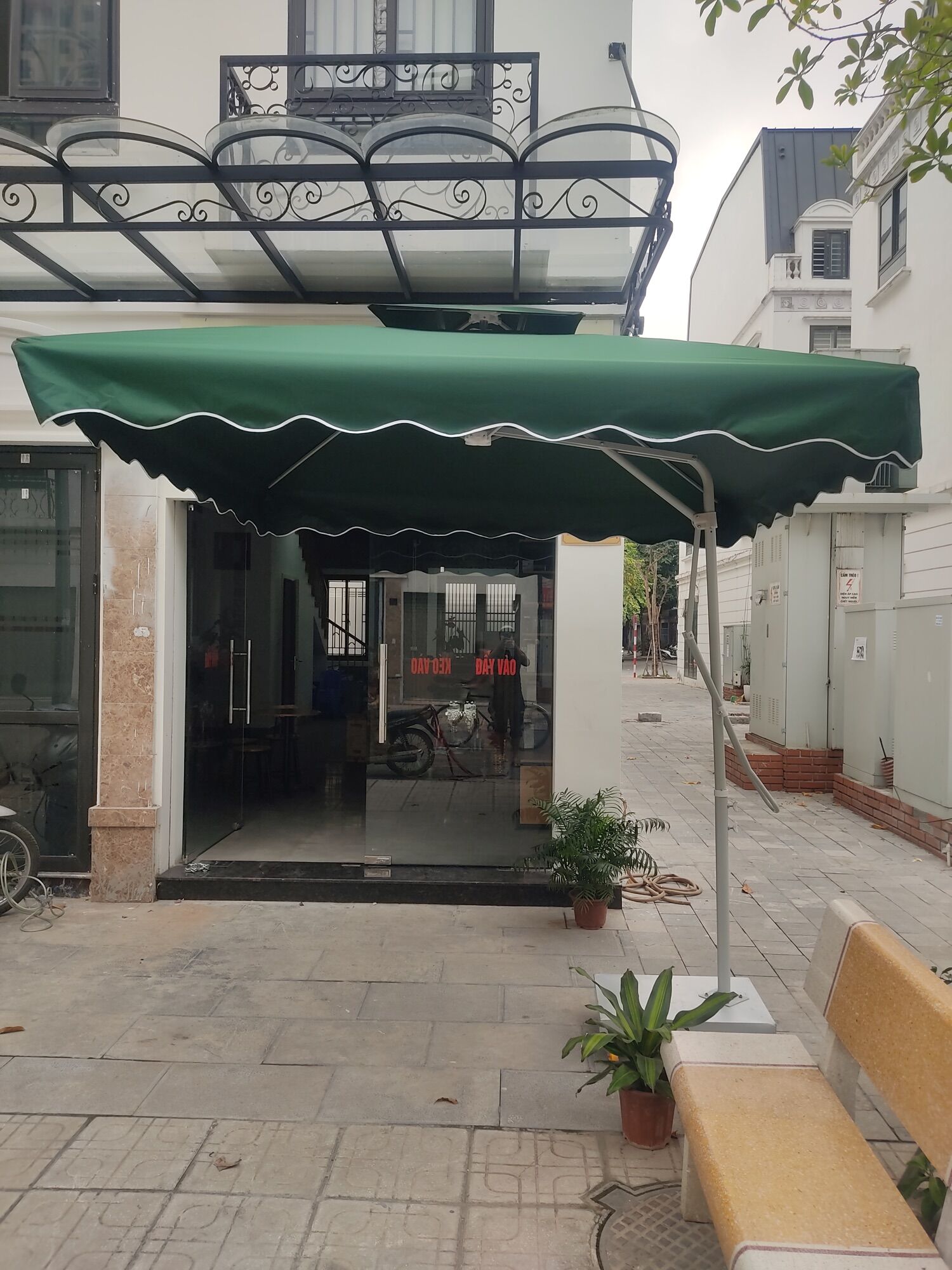 Vải bọc ô dù lệch tâm vuông 2,5x2,5m (chỉ có vải, không có khung)