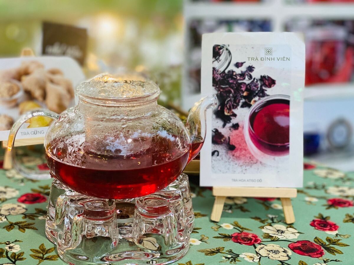 Trà viên hoa Atiso đỏ Hibiscus 8 viên