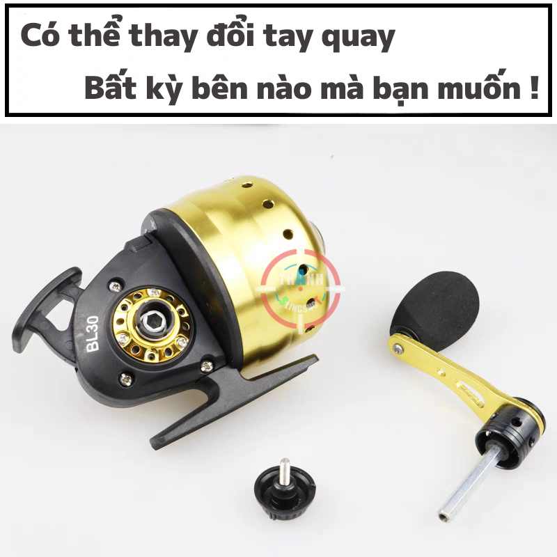 Máy BL30 quấn cước câu cá - Tay quay đổi chiều hai bên