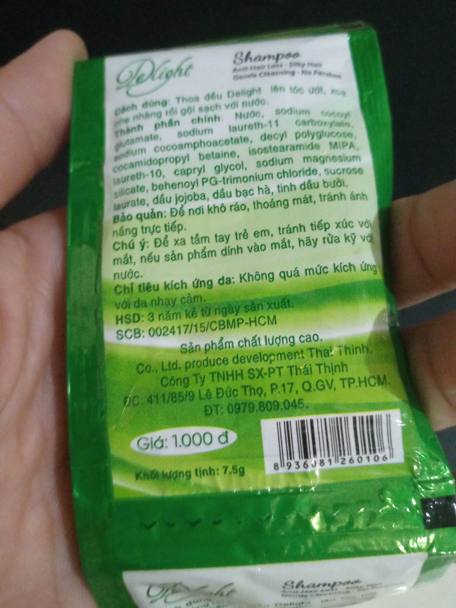 Dầu gội dây bưởi Delight, 60 gói