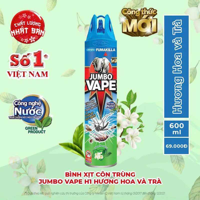 Bình xịt côn trùng jumbo vape 600ml