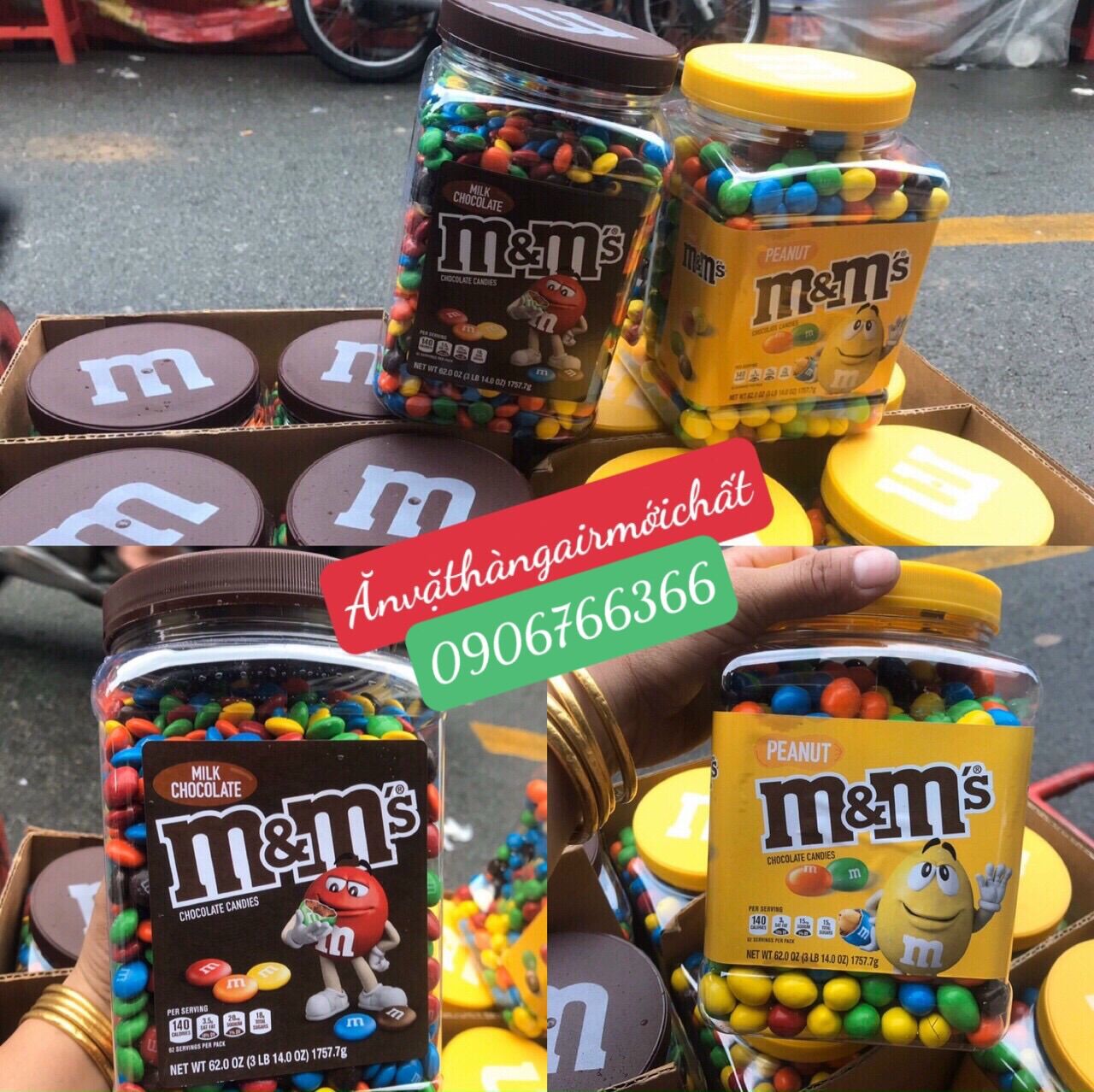 [DATE MỚI 12/2024]Socola M & M Mỹ Hộp Đại 1.757 Kg