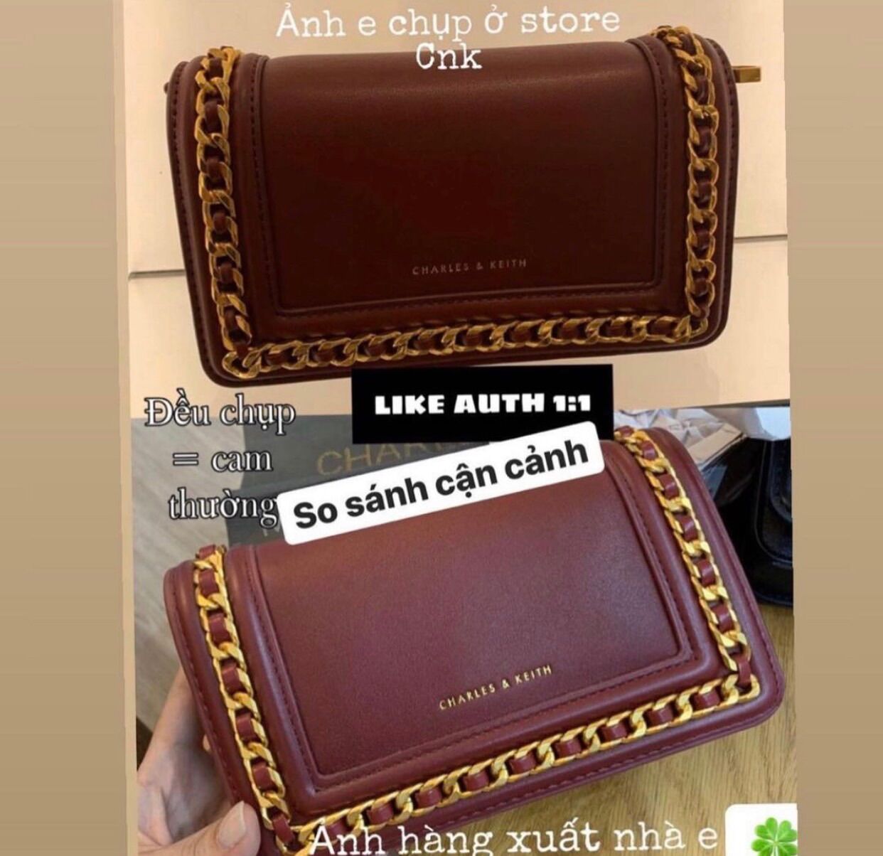 Túi CnK Viền Xích Like Auth 1:1
