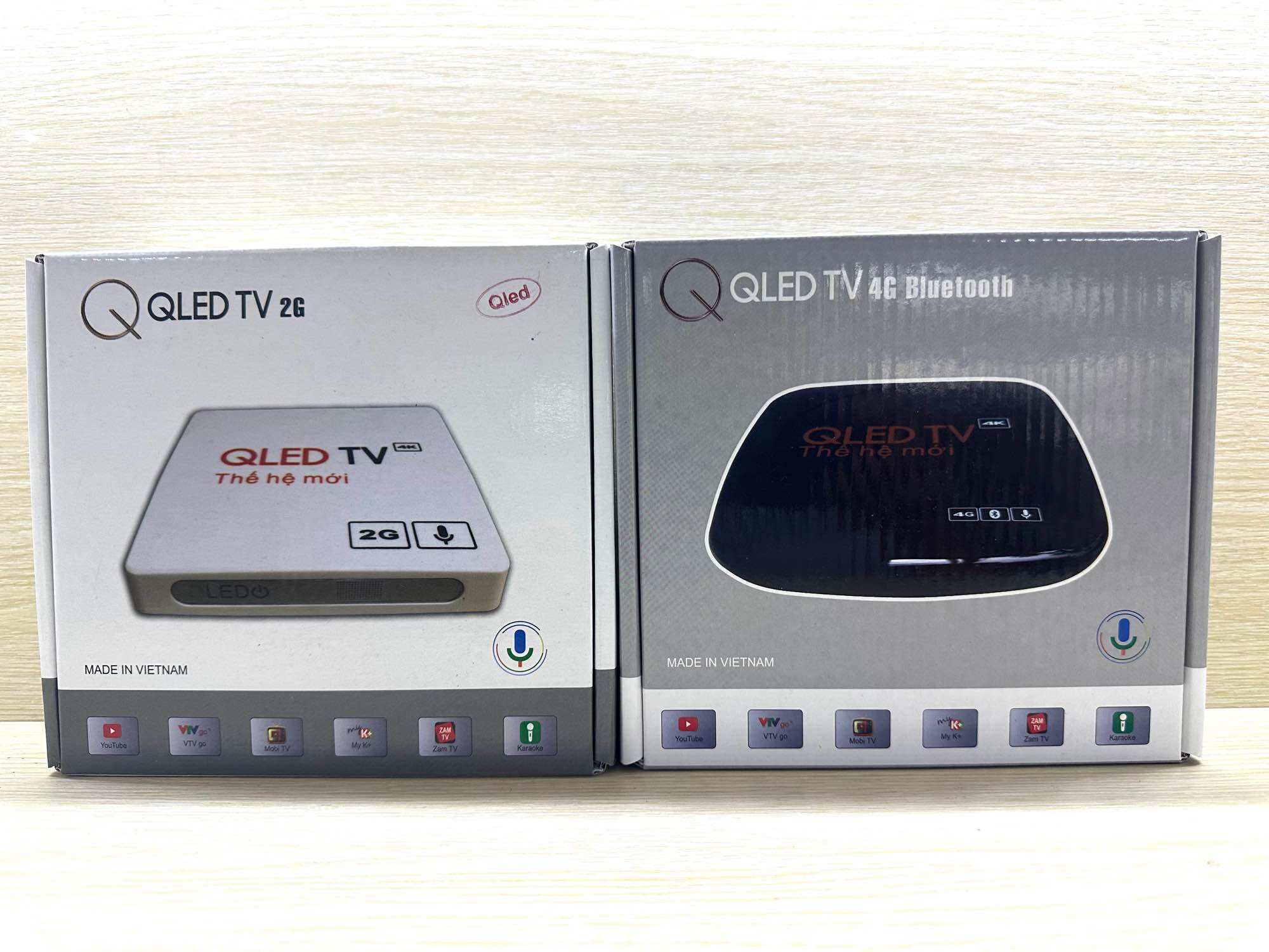 Tivi box QLED 2GB / 4GB biến tivi thường thành tivi thông minh có điều khiển giọng nói