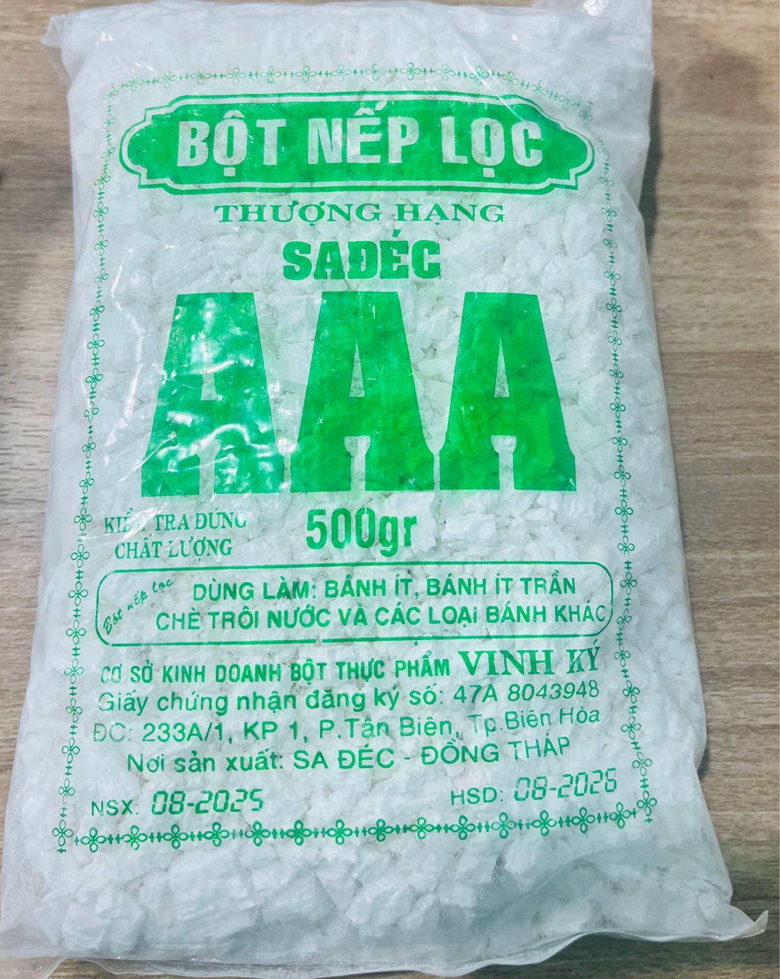 Bột nếp lọc bột nếp gói sadec Aaa 500g