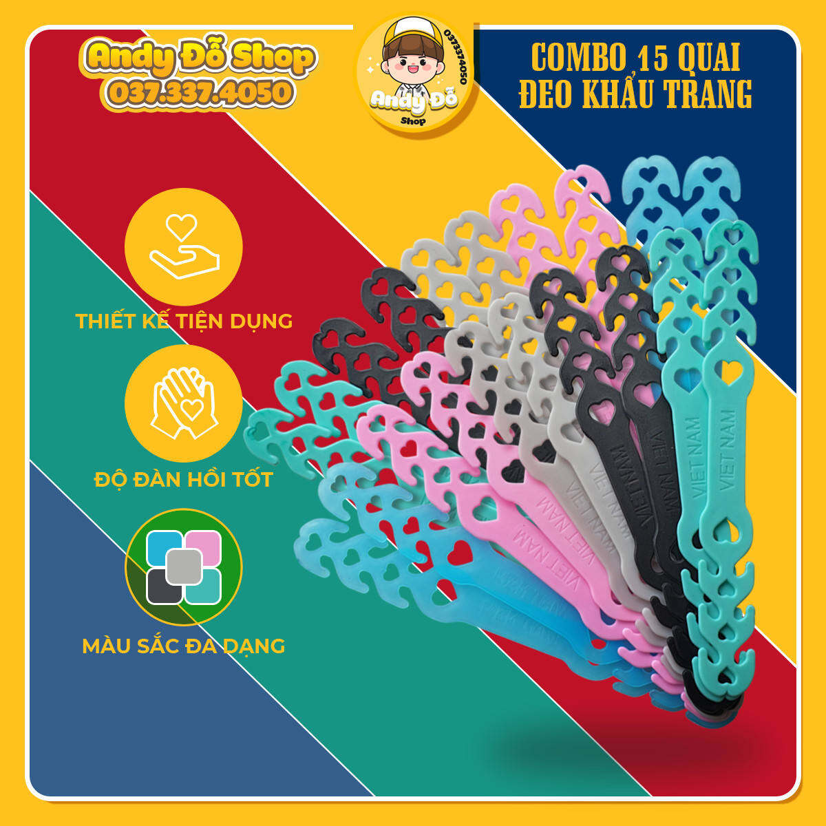 combop 15 móc đeo khẩu trang chống đau tai