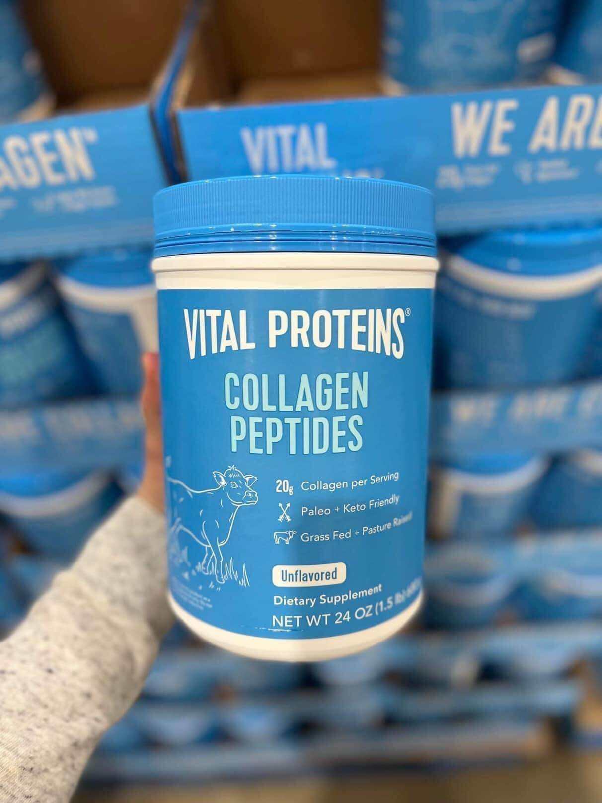 (Hàng Usa) Bột Collagen Peptides Hiệu Vital Protein 680gram-Mẫu Mới