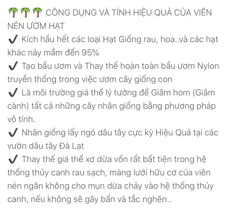 Viên nén xơ dừa ươm hạt combo 10 viên