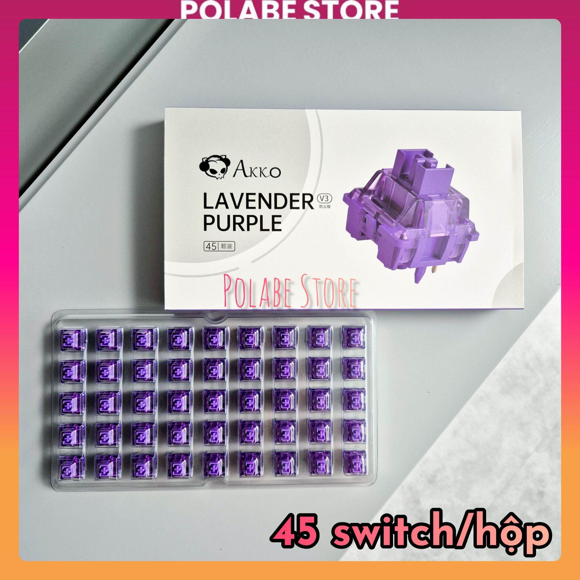 Akko Cream Yellow Blue V3 Pro Linear switch Polabe Store Akko Piano Pro Akko Silver lavender Purple Fairy Penguin Silent tactile bàn phím cơ