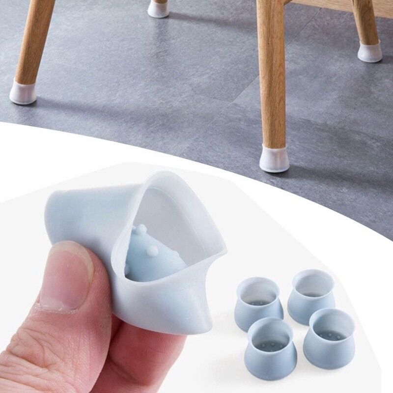 Combo 4 Vỏ Bọc Silicon Chân Bàn Ghế