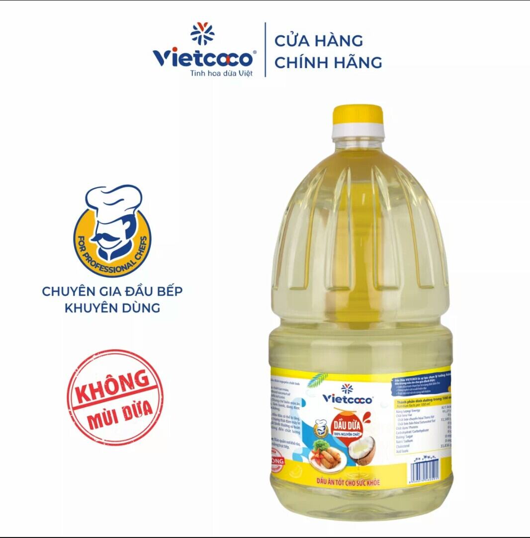 Combo 3chai 6lit Dầu dừa nguyên chất Vietcoco
