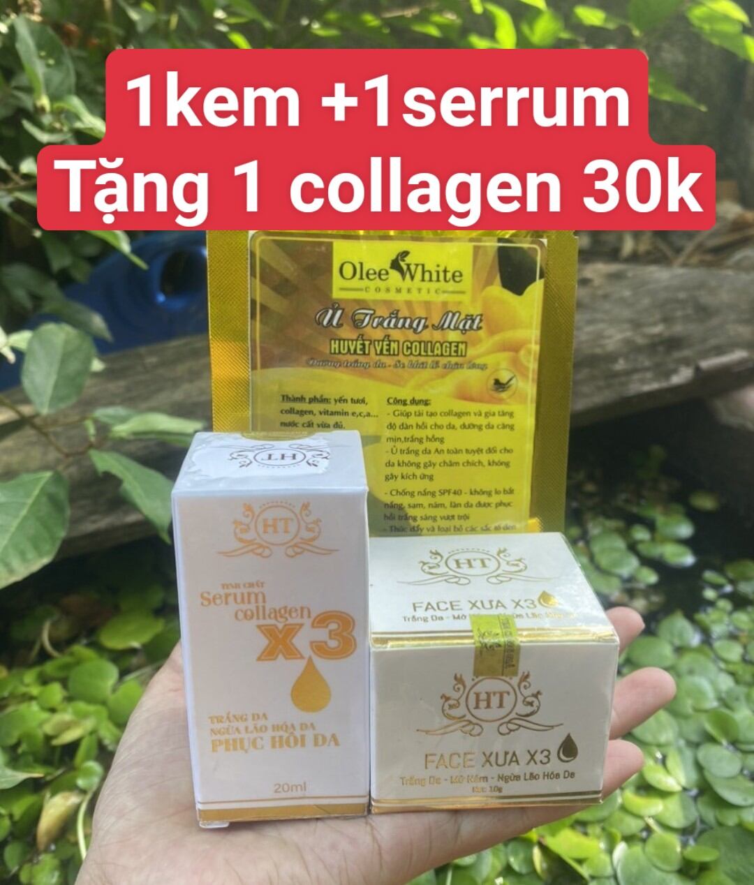 Combo kem face nhỏ + serum