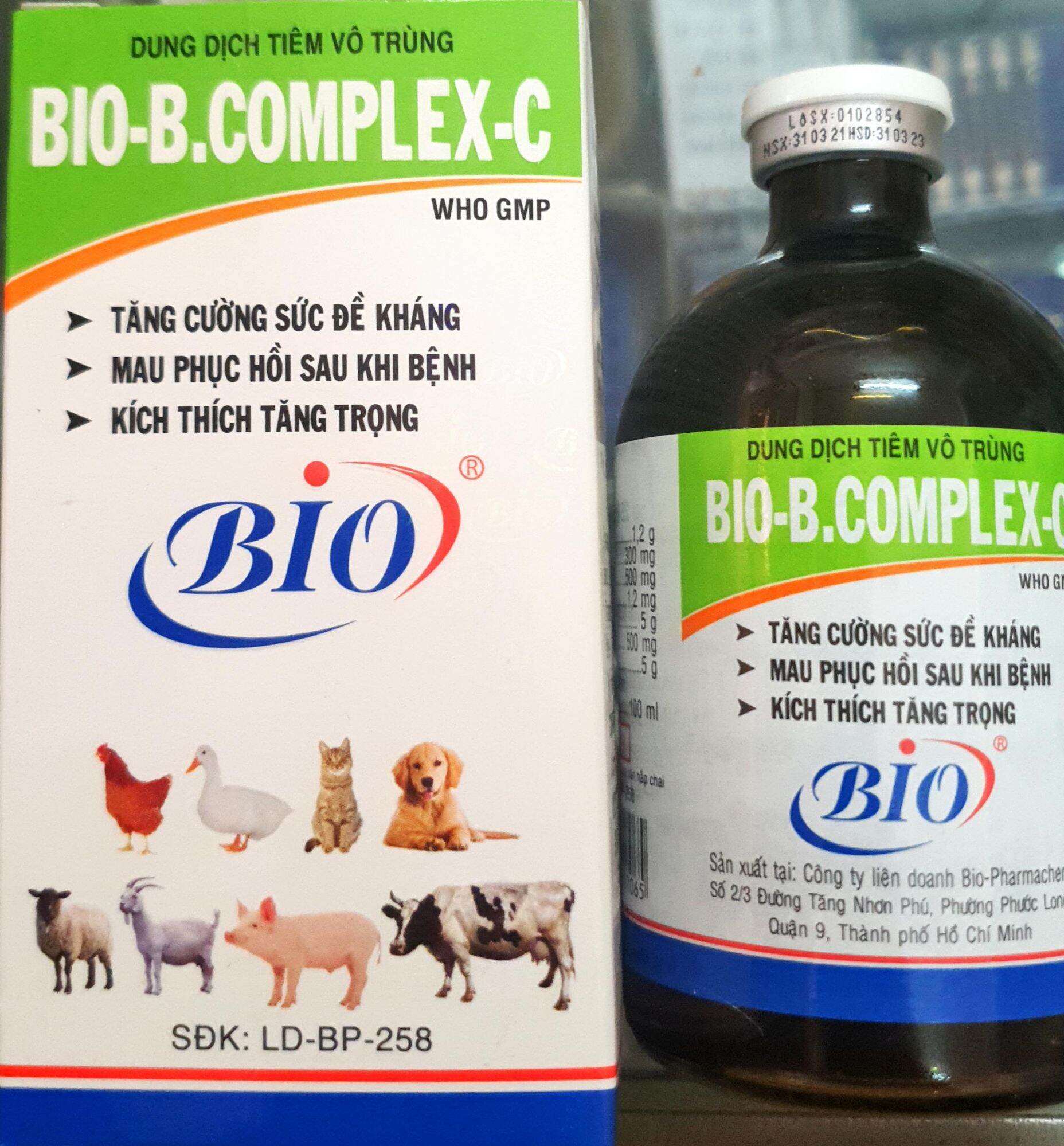 Bio B Complex C (100ml) - Tăng sức đề kháng, kích thích thèm ăn cho gà đá, vịt, chó, mèo