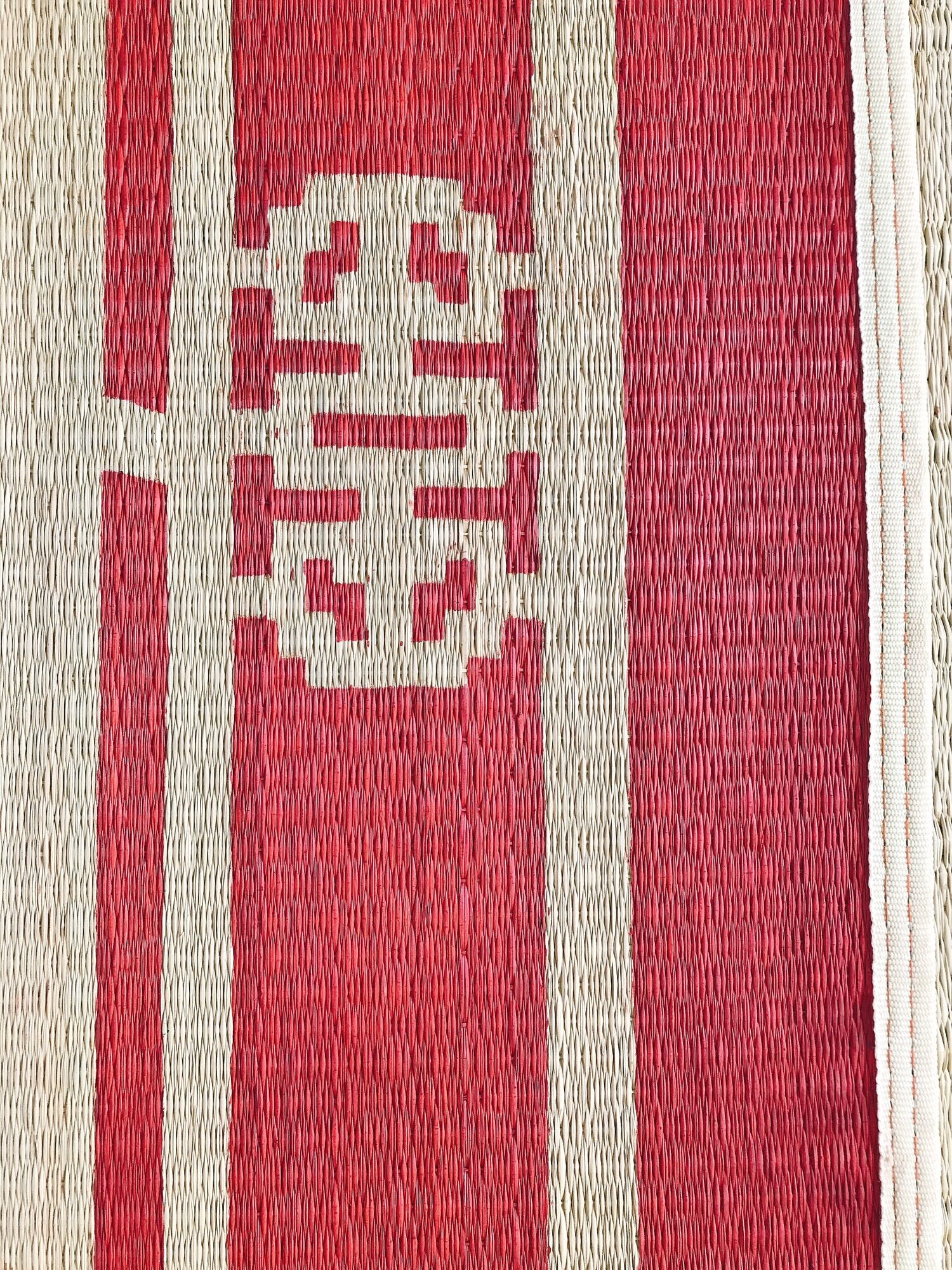 Chiếu Cói In Hoa 1m6x2m Bo Viền