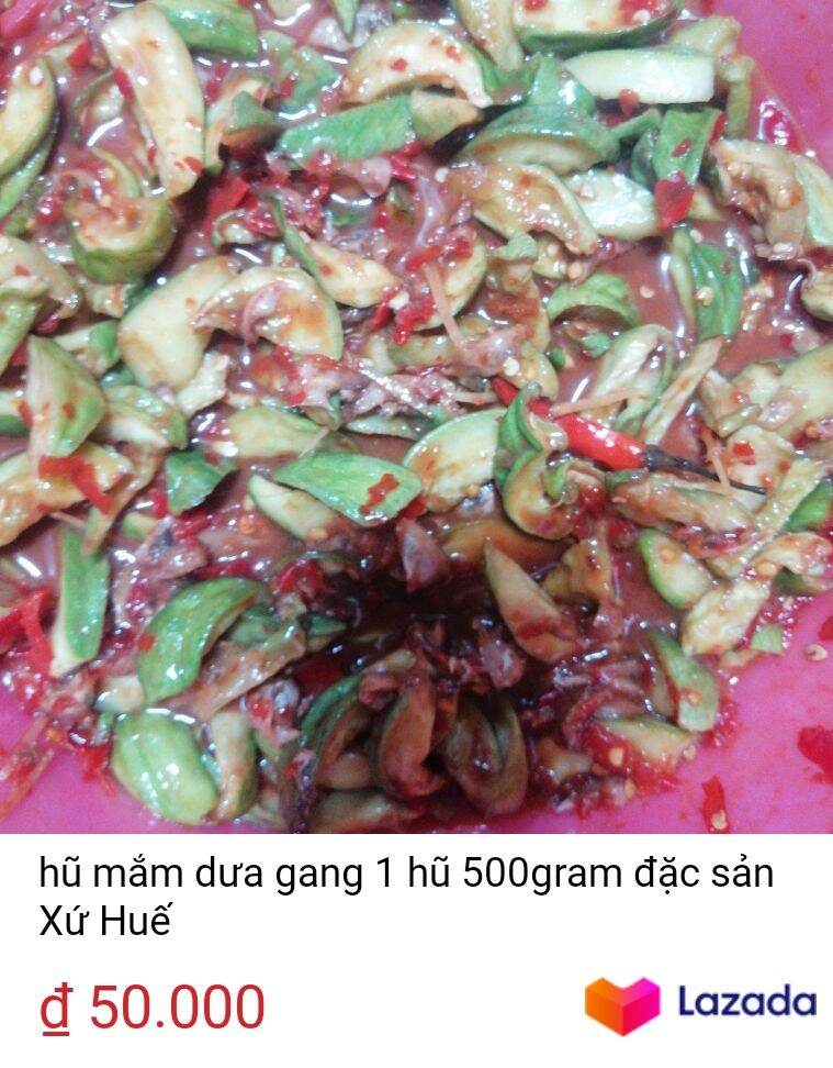 2 hũ mắm dưa gang 1kg. đặc sản Xứ Huế
