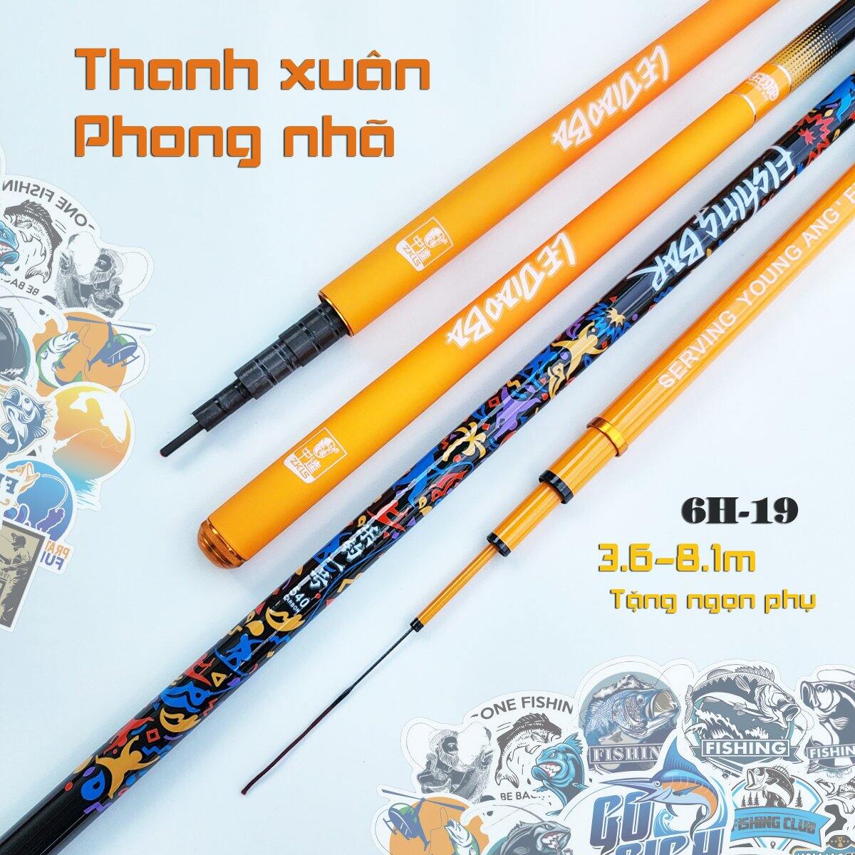 Cần câu đơn câu đài thanh xuân phong nhã 6h đủ size