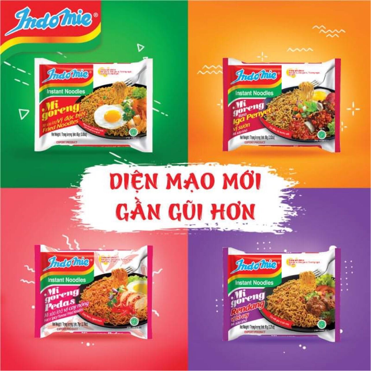 Combo 10 gói mì xào khô indomie