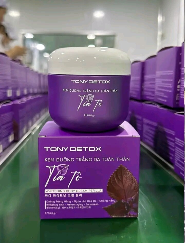 Kem dưỡng trắng da toàn thân tía tô 180g - kem body tía tô