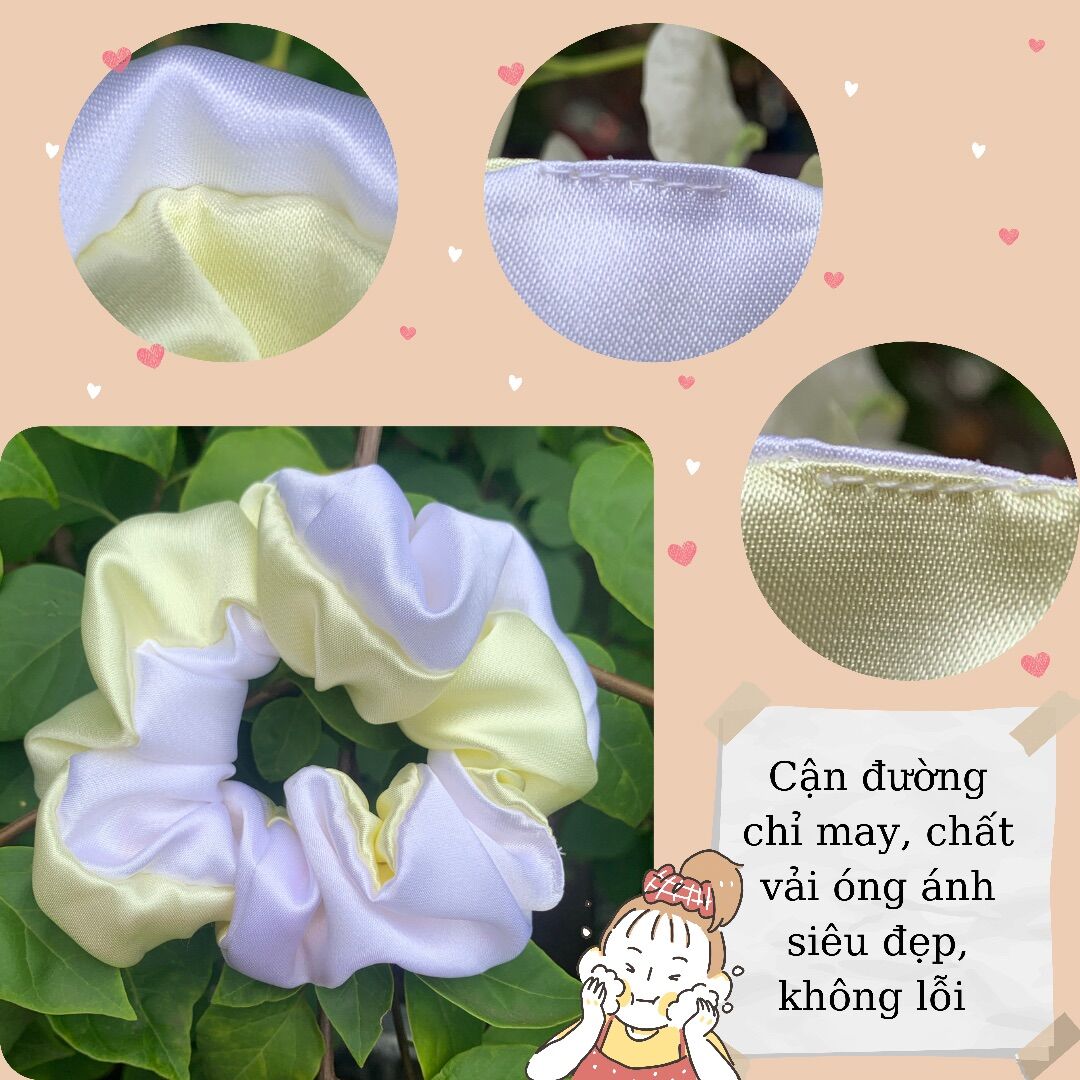Cột tóc Scrunchies phi bóng cao cấp