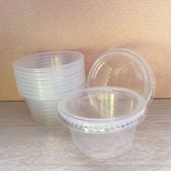 Hủ chấm, hủ sốt 2oz (=60ml) ( 1 cây 100 hủ + 1 cây 100 nắp)