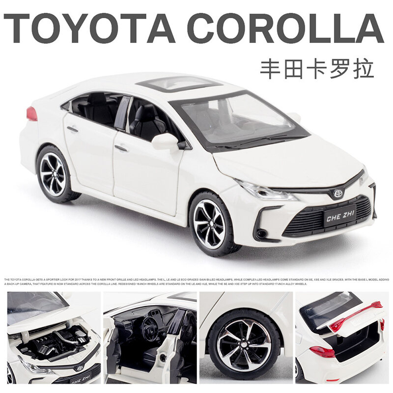 Mô Hình Xe Ô Tô Hợp Kim Camry Prado Xe Ô Tô Đồ Chơi Trẻ Em Quà Tặng Bé Trai TOYOTA COROLLA Mô Phỏng