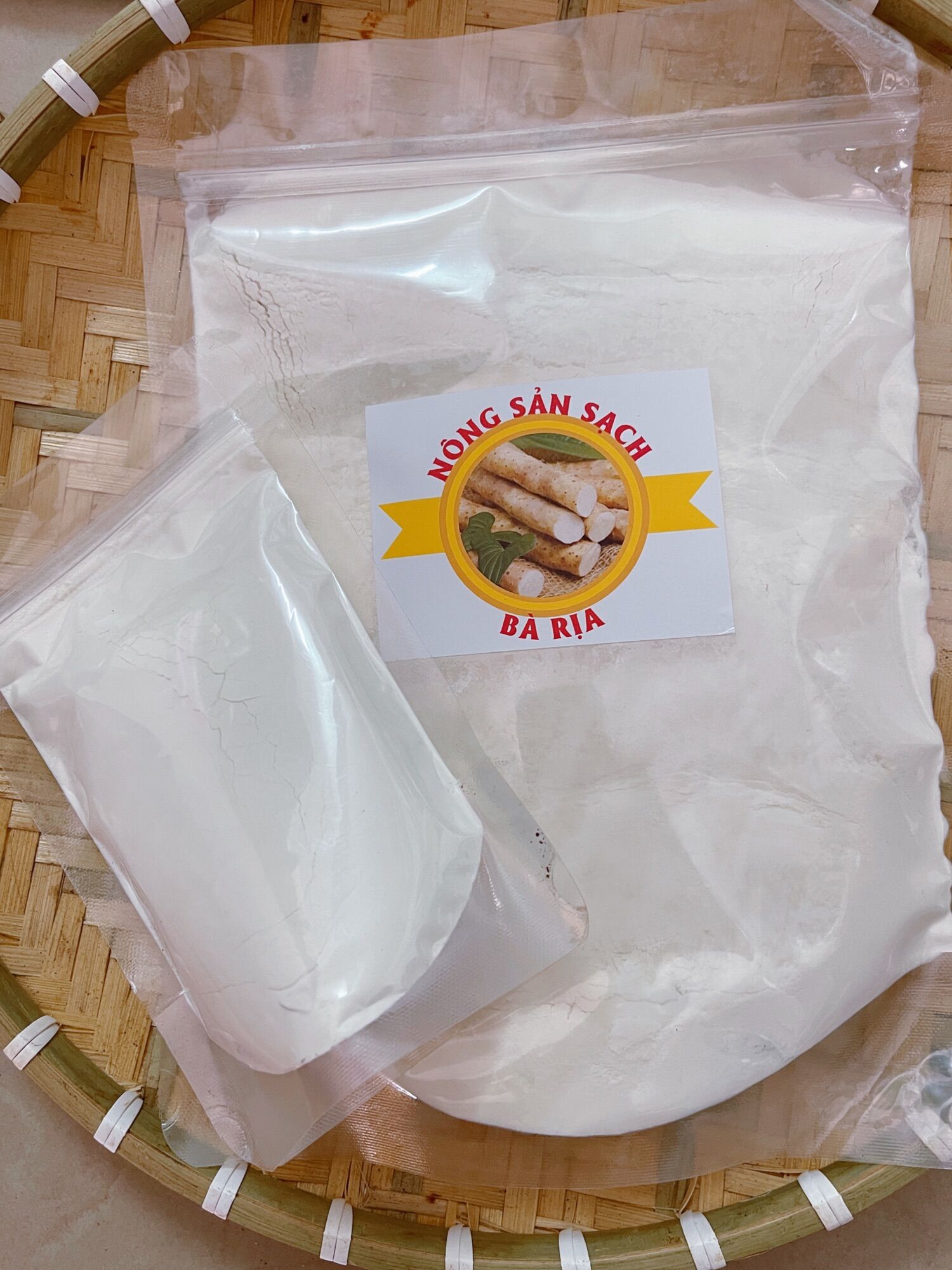 Tinh bột củ hoài sơn ( khoai mài ) ORGANIC được chứng nhận GLOBAL G.A.P túi zip 500g
