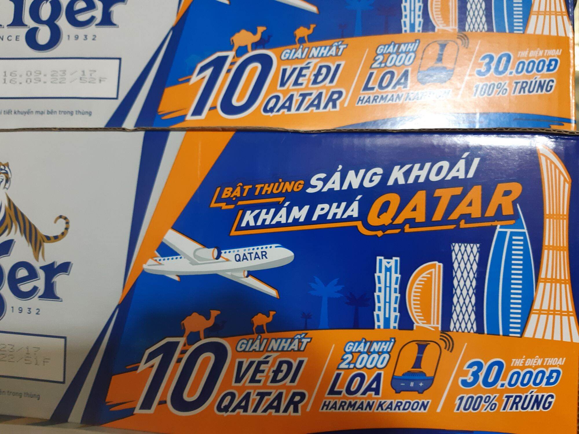 Hỏa tốc - thùng 24 lon bia tiger crystal lon 330 ml