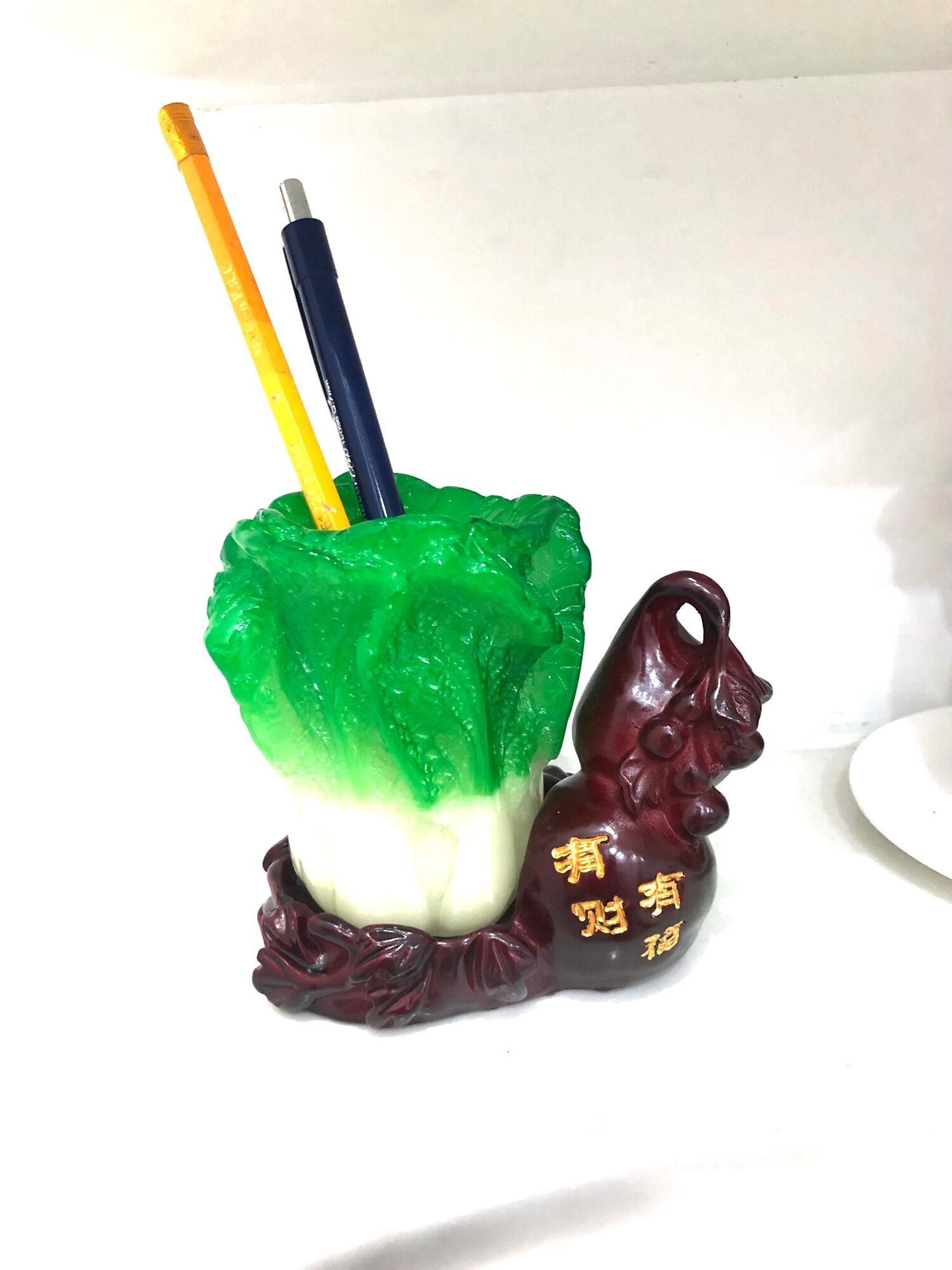 Ống cắm bút bắp cải phong thủy