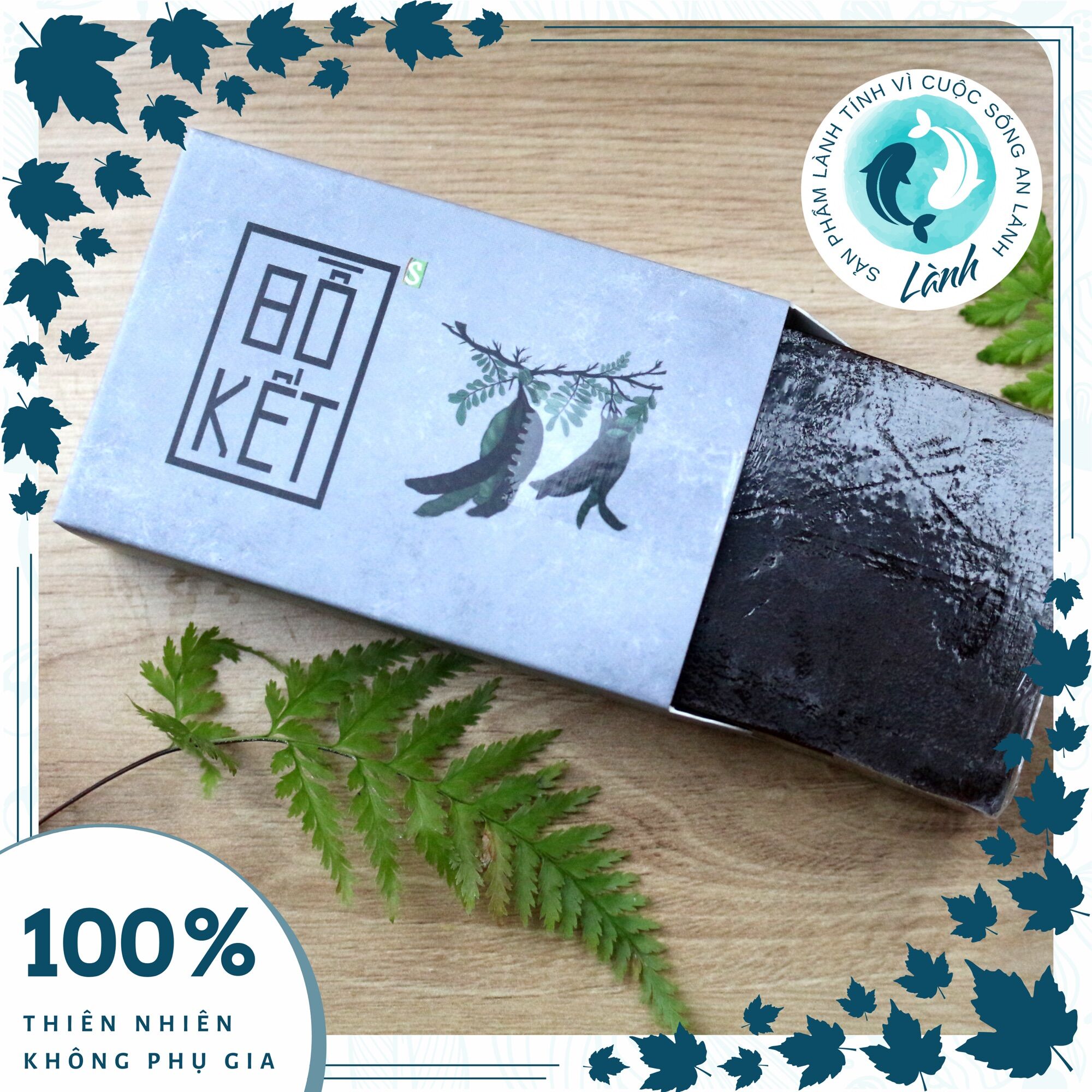 Xà phòng Bồ Kết Sinh Dược 100gr (Xà bông handmade thảo dược thiên nhiên) - Lành Shop