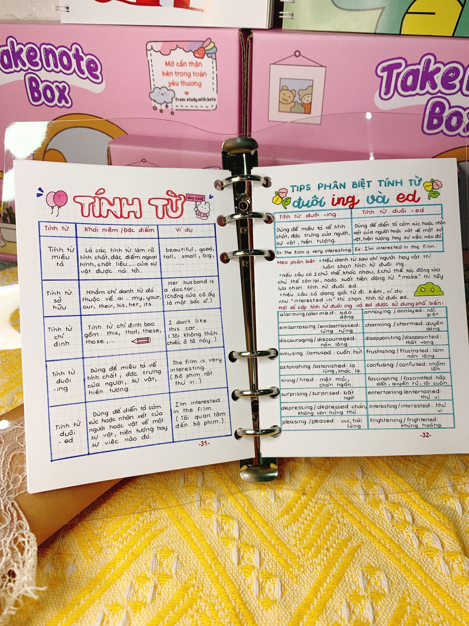 [Phiên bản đặc biệt 2023] Sổ tay binder còng sắt Tiếng Anh A6 + ruột sổ 100 tờ