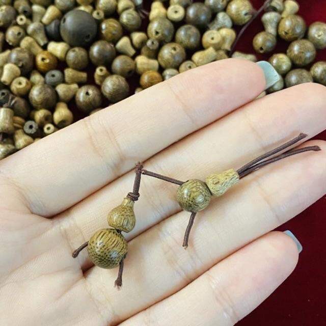 Bầu hồ lô xâu chuỗi 108 hạt gỗ Trầm Hương Tốc & Sánh - Tự làm vòng tay nam nữ