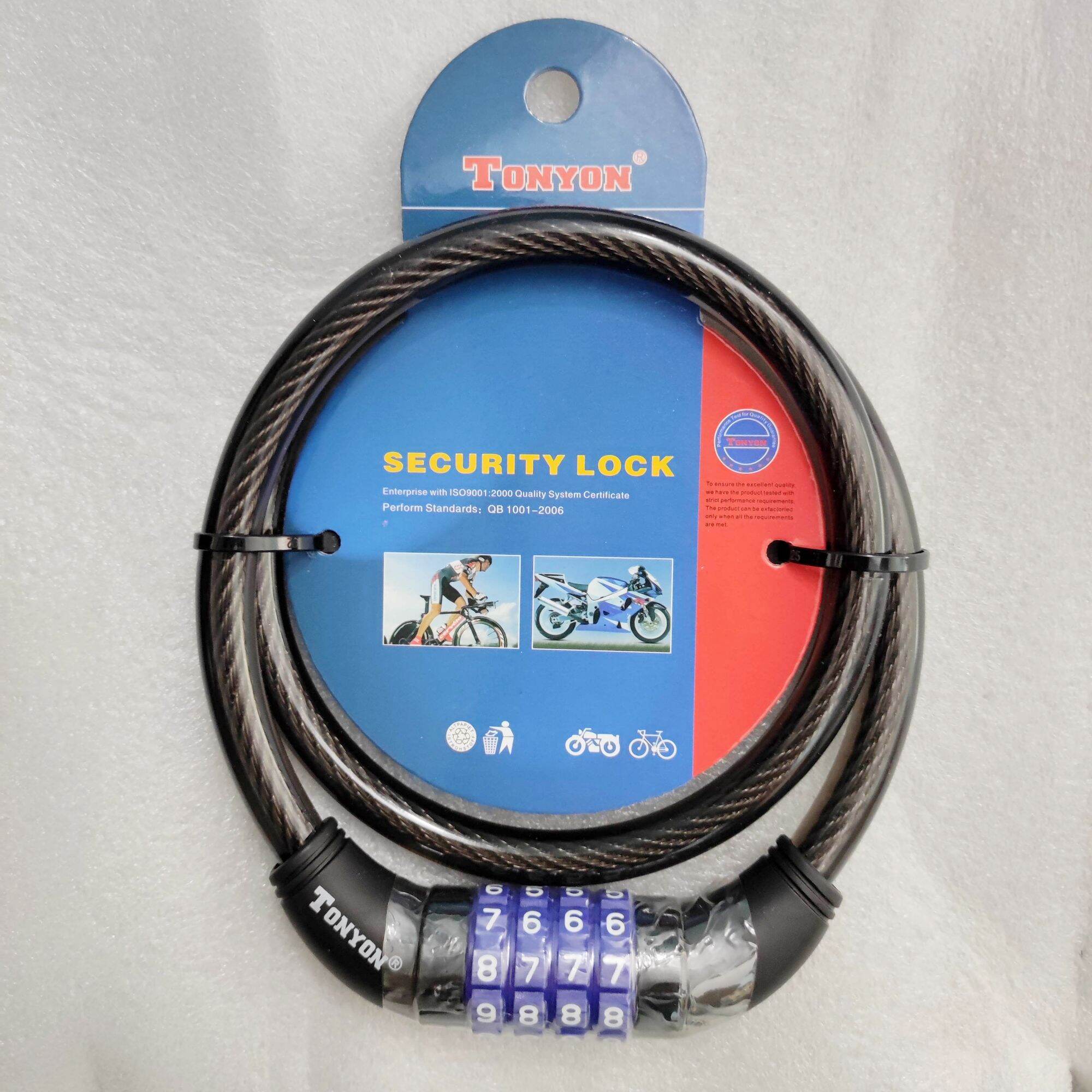 Khóa dây xe đạp, khóa chống trộm 4 ,5 số tonyon thay đổi được mật mã