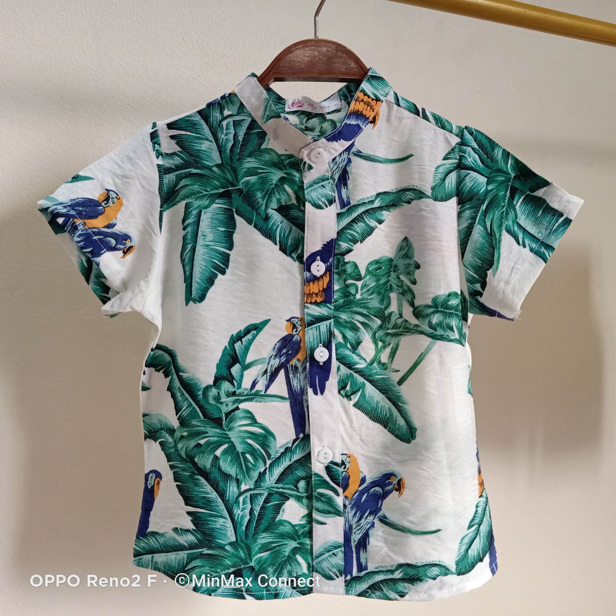 Áo Sơ Mi Cộc Tay Cho Bé Trai Size Từ 10-50kg, Chất Đũi Thoáng Mát