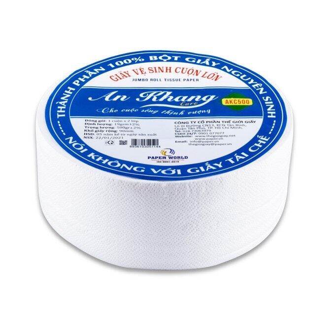 Giấy vệ sinh cuộn lớn An khang.