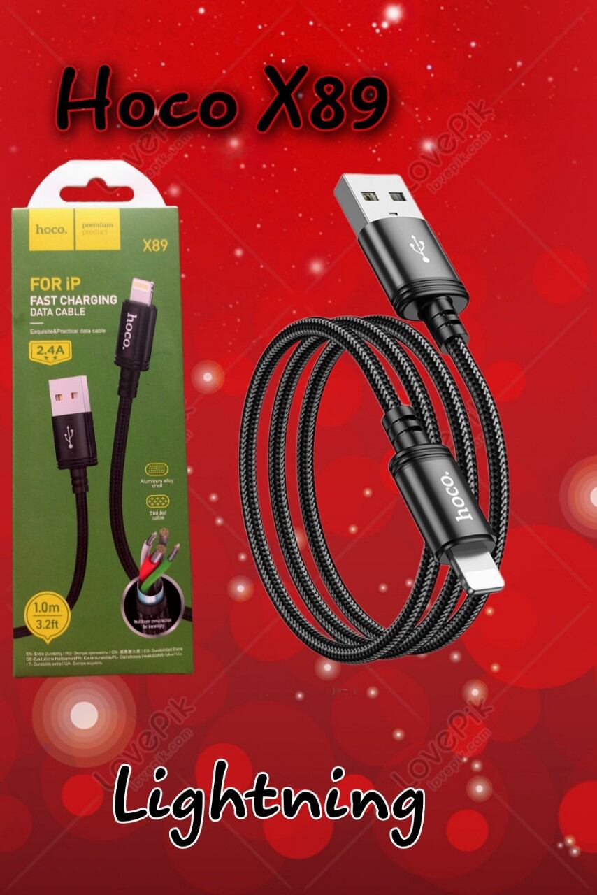 Cáp sạc Hoco X89 lightning 2.4A dành cho iPhone, iPad dài 1m