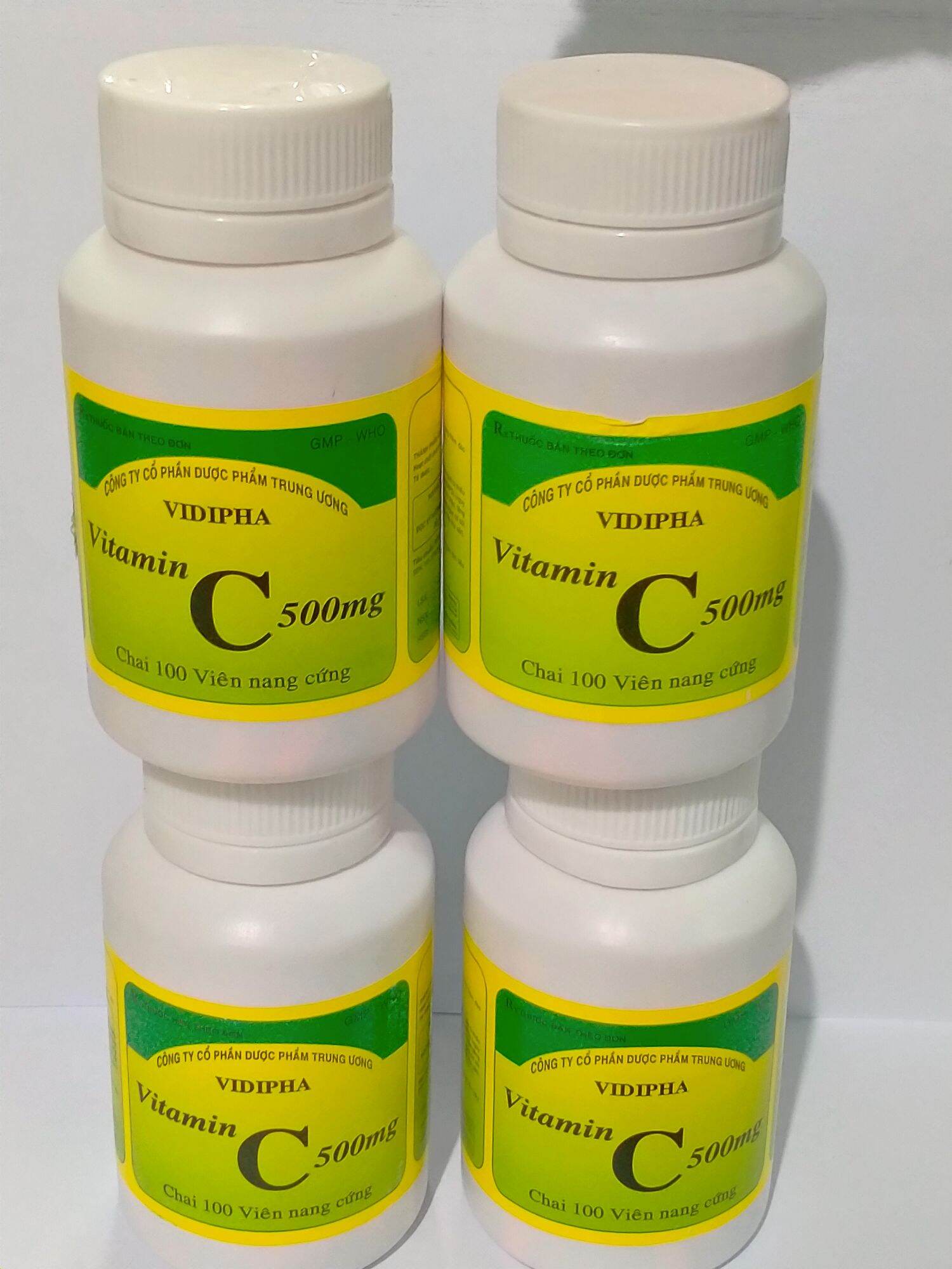 Vitamin C 500 Mg Chai 100 Viên Giúp Tăng Cường Sức Đề Kháng Cho Cơ Thể.