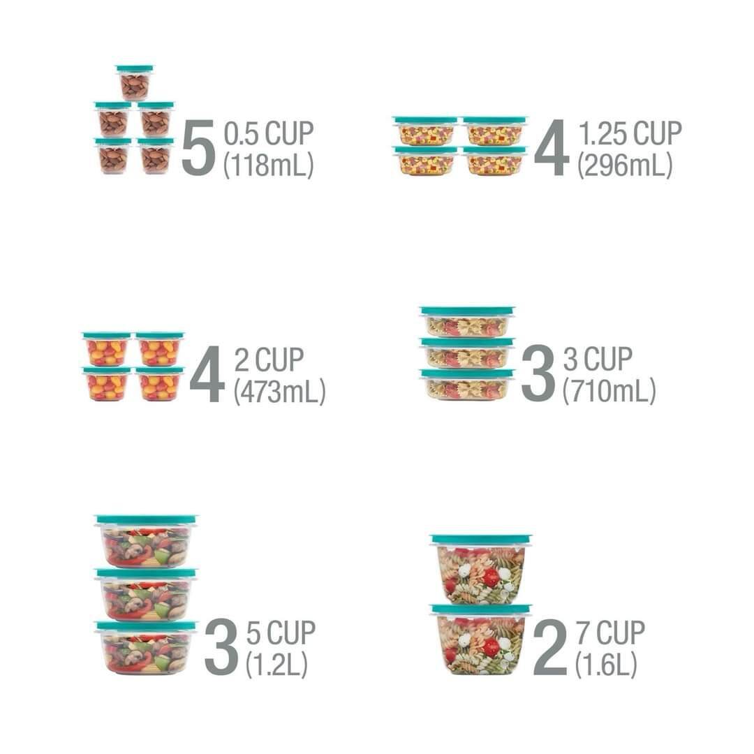 BỘ HỘP RUBBERMAID FLEX & SEAL 42 MÓN (21 HỘP VÀ NẮP)