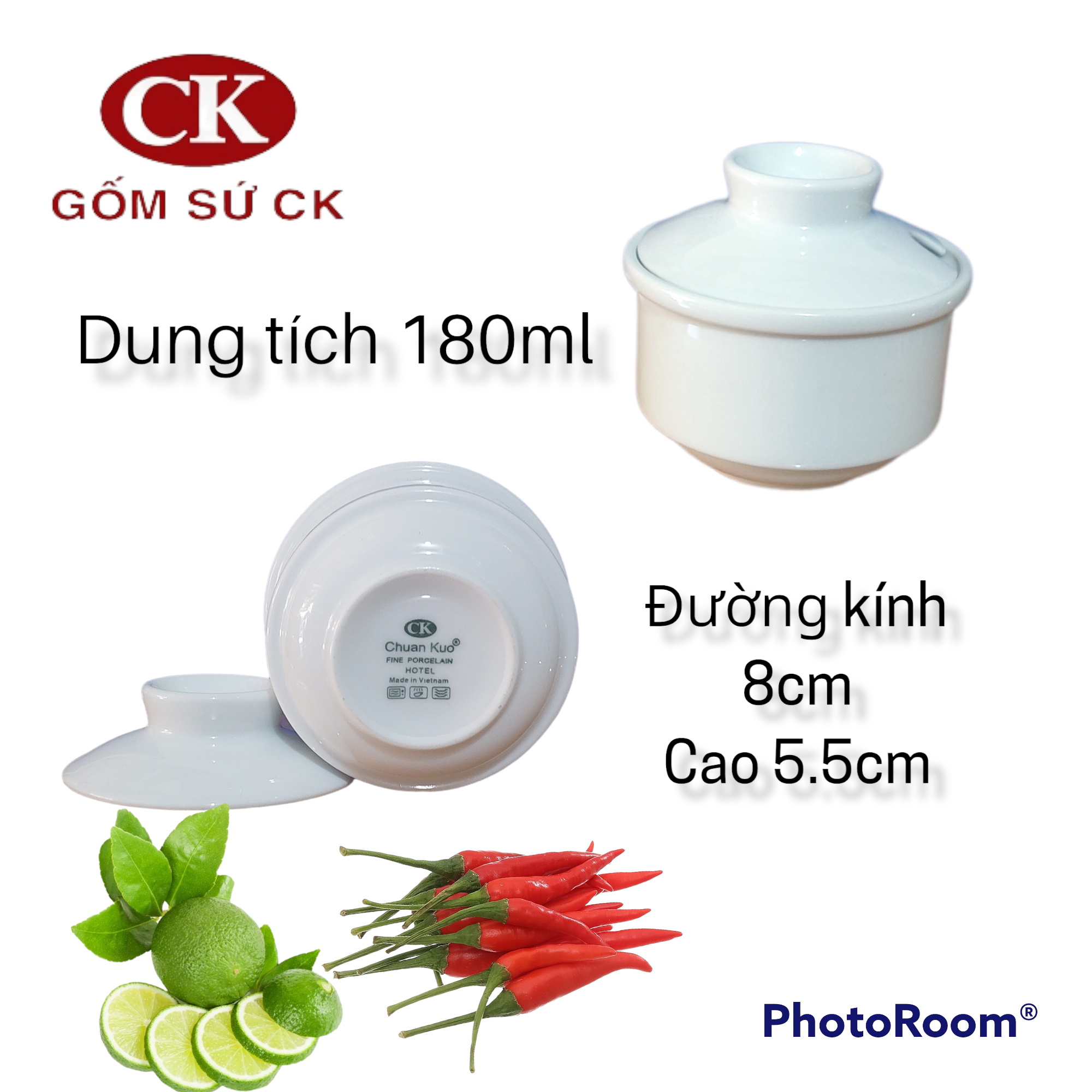 Thố sứ đựng đường, sa tế gốm sứ CK Việt Nam