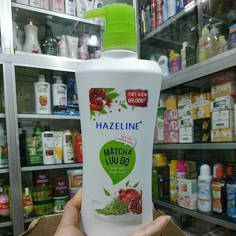 Sữa tắm trắng da hazeline 670g, tăng cường matcha và vitamin c