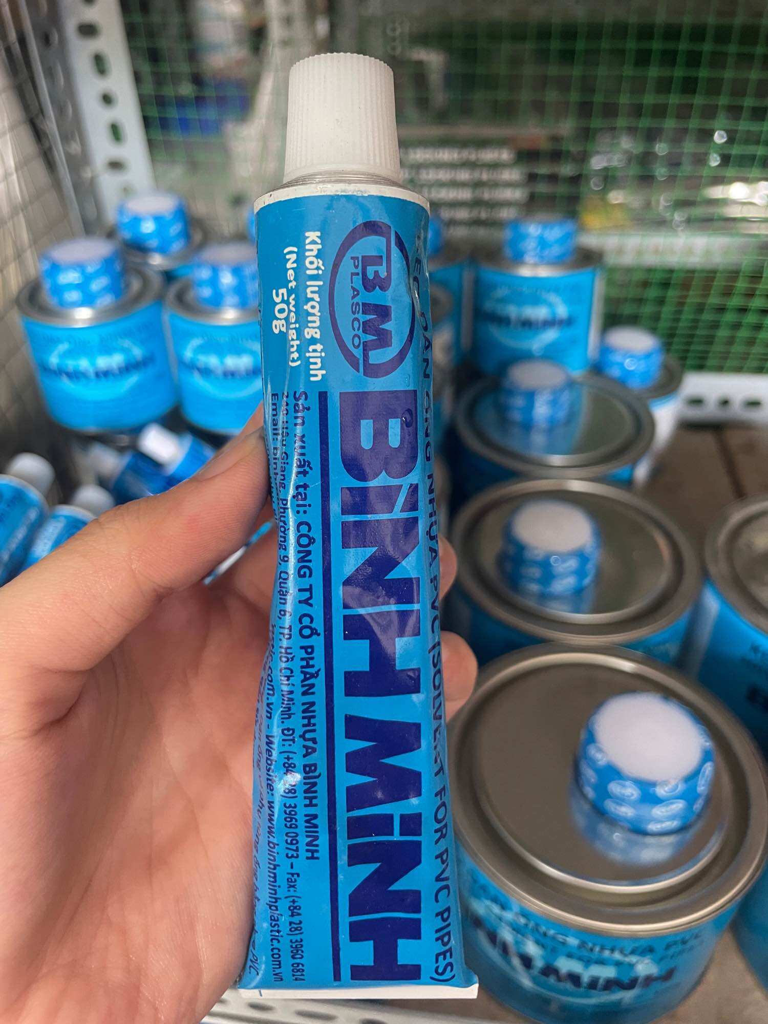 Keo dán ống nhựa PVC Bình Minh (200gr, 500gr)